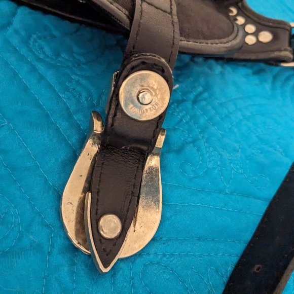 Nicole Miller riveted biker steampunk belt,  fanny pack main image 8